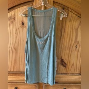 Women SheFit Mesh Peekabo green athletic tank top size 3Luxe - NWT